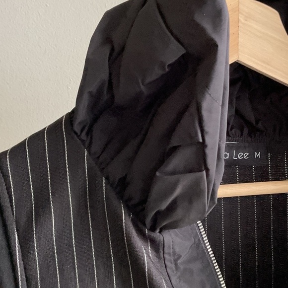 REINA LEE Nina Leonard Black Hooded Vest SIZE M - Picture 8 of 12